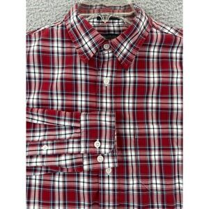 Pendleton LS Button Up Shirt Mens Medium Multicolor Windowpan Plaid Long Sleeve